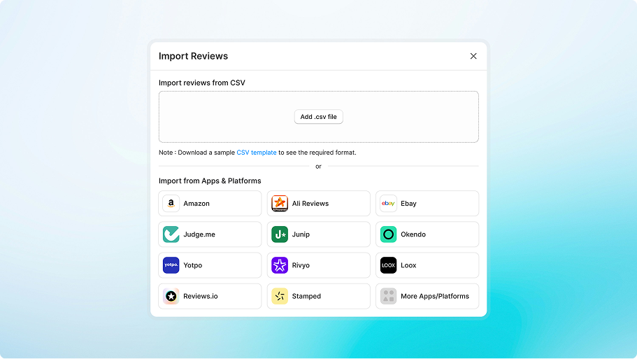 Import Reviews in One Click